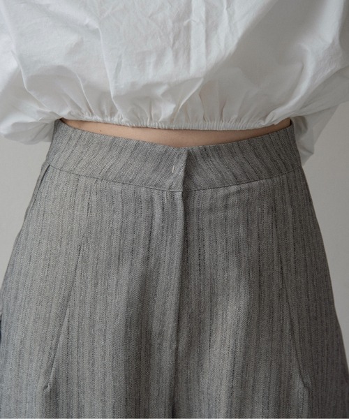 lawgy(ラウジー)の「nuance forme melange pants / ニュアンスフォルムメランジパンツ(スラックス・レディース・チャコール/グレー系・FREE)」の10枚目の写真
