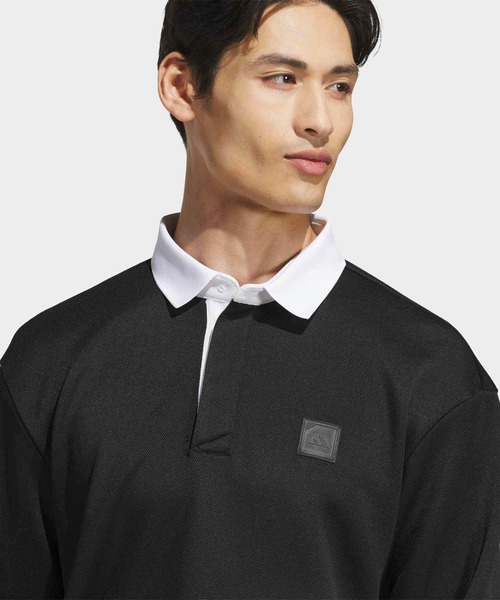 adidas(アディダス)の「長袖ニット スウェット ポロシャツ【adidas Golf/アディダスゴルフ】(ポロシャツ・メンズ・ブラック・X-LARGE/SMALL/MEDIUM/LARGE/3XL/XX-LARGE)」の4枚目の写真