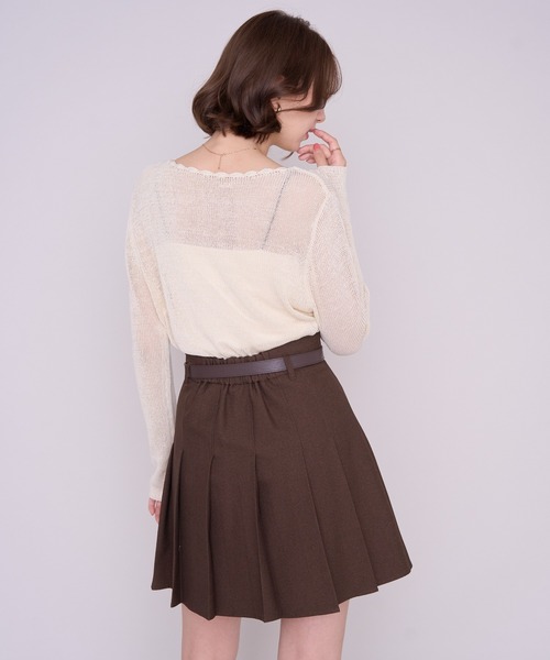 MISCH MASCH(ミッシュマッシュ)の「2026秋冬新作 スカラップネックフラワー刺繍ロング丈ニット(ニット/セーター・レディース・アイボリー/レッド/ブラウン・フリ-)」の12枚目の写真