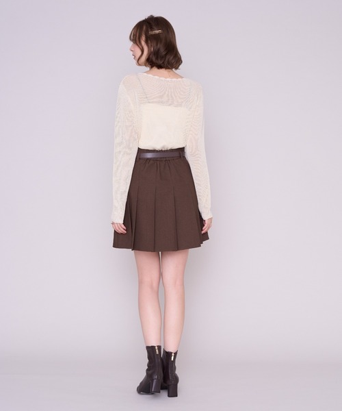 MISCH MASCH(ミッシュマッシュ)の「2026秋冬新作 スカラップネックフラワー刺繍ロング丈ニット(ニット/セーター・レディース・アイボリー/レッド/ブラウン・フリ-)」の16枚目の写真
