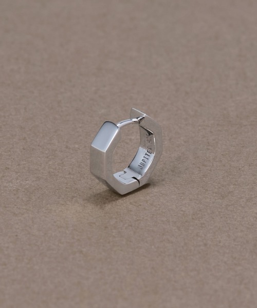 JUPITER(ジュピター)の「【SV】オクタゴンミニマルフープピアス 片耳/ニッケルフリー(ピアス(両耳用)・レディース・シルバー/ゴールド・FREE)」の1枚目の写真