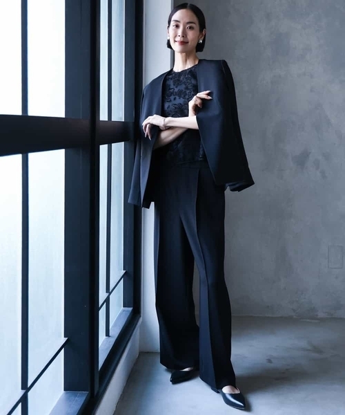 MICHEL KLEIN（ミッシェル・クラン）の「[セットアップ対応]センタープレスワイドパンツ（その他パンツ・レディース・ブラック・38）」の22枚目の写真