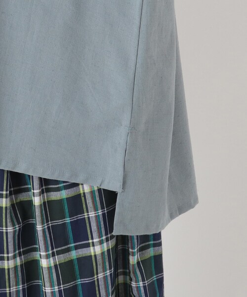 one'sterrace(ワンズテラス)の「綿麻 バンドカラー ボリューム袖ブラウス(シャツ/ブラウス・レディース・ブラック系8/ブラウン系8/ブルー系その他7・02)」の9枚目の写真