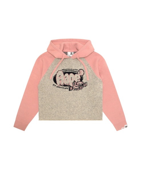 AAPE BY A BATHING APE(エーエイプバイアベイシングエイプ)の「AAPE PULLOVER KINT(ニット/セーター・レディース・ライトピンク・XX-SMALL/X-SMALL)」の1枚目の写真