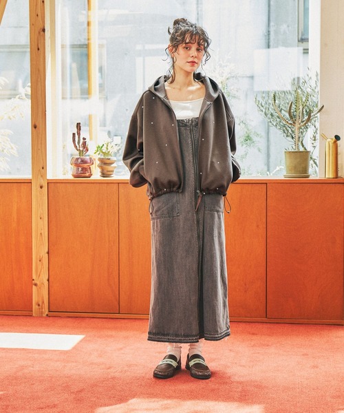 niko and...（ニコアンド）の「エアバルーンダブルZIPパーカー（パーカー・レディース・ブラウン/スモーク/チャコール/グレー・LARGE/MEDIUM）」の18枚目の写真
