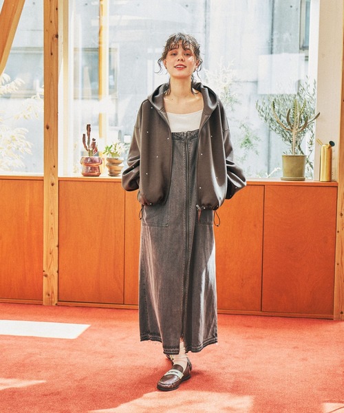 niko and...（ニコアンド）の「エアバルーンダブルZIPパーカー（パーカー・レディース・ブラウン/スモーク/チャコール/グレー・LARGE/MEDIUM）」の20枚目の写真