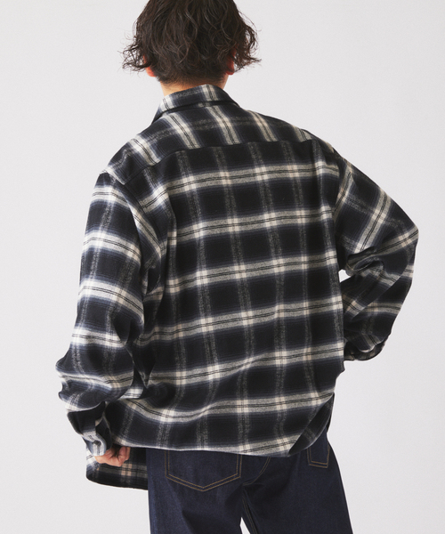 JOURNAL STANDARD relume(ジャーナルスタンダード レリューム)の「アメリカンチェック ネルワークシャツ(シャツ/ブラウス・メンズ・ブラック/ブラウン系その他/ブルー系その他・MEDIUM/LARGE)」の13枚目の写真