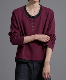 フックレイヤードサーマルヘンリーネックロンT