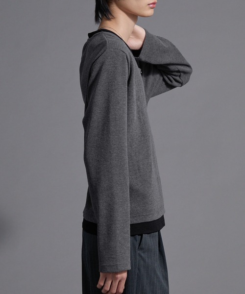 Loose/ルース(ルース)の「フックレイヤードサーマルヘンリーネックロンT(Tシャツ/カットソー・メンズ・ワイン/ブラック系/ブラック/ライトグレー/チャコールグレー・L/S/M)」の16枚目の写真