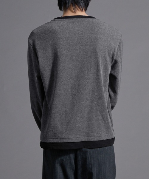Loose/ルース(ルース)の「フックレイヤードサーマルヘンリーネックロンT(Tシャツ/カットソー・メンズ・ワイン/ブラック系/ブラック/ライトグレー/チャコールグレー・L/S/M)」の17枚目の写真