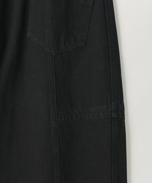 INDUST(インダスト)の「カーブドワイドデニムパンツ(ブラック)(デニムパンツ・レディース・ブルー・1(S)/2(M)/3(L))」の4枚目の写真