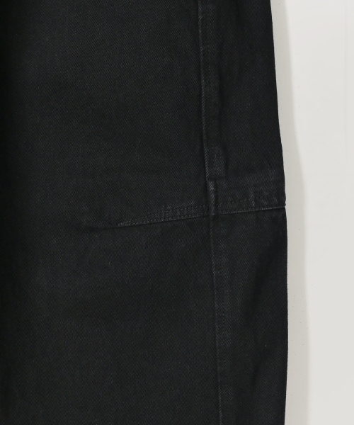 INDUST(インダスト)の「カーブドワイドデニムパンツ(ブラック)(デニムパンツ・レディース・ブルー・1(S)/2(M)/3(L))」の5枚目の写真