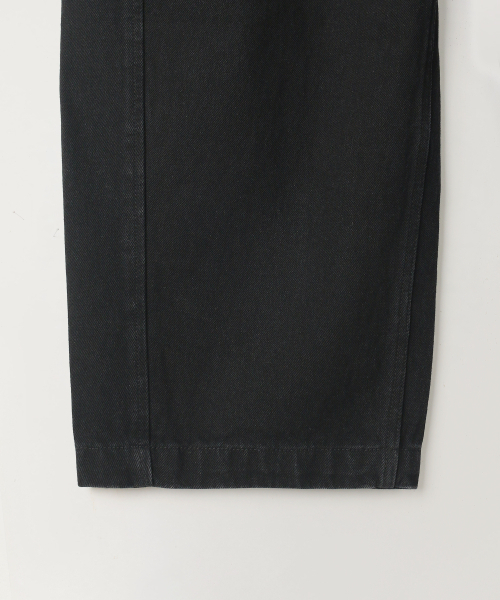 INDUST(インダスト)の「カーブドワイドデニムパンツ(ブラック)(デニムパンツ・レディース・ブルー・1(S)/2(M)/3(L))」の8枚目の写真