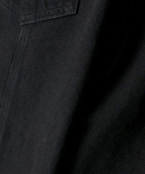 INDUST(インダスト)の「カーブドワイドデニムパンツ(ブラック)(デニムパンツ・レディース・ブルー・1(S)/2(M)/3(L))」の9枚目の写真