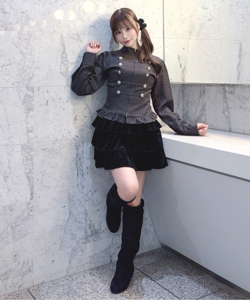 one way(ワンウェイ)の「ナポレオンブラウス(長袖)(シャツ/ブラウス・レディース・チャコールグレー/ブラウン系その他/ベージュ/ブルー系その他/ホワイト・FREE)」の10枚目の写真
