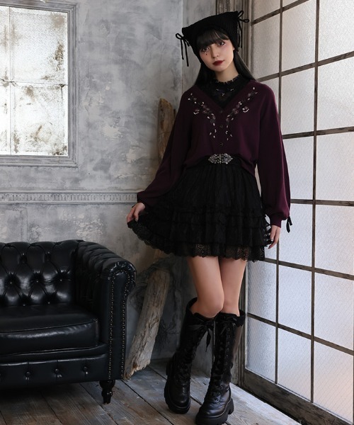 axes femme(アクシーズファム)の「フロッキーPTシアーインナー(Tシャツ/カットソー・レディース・その他1/その他2/その他3・FREE)」の9枚目の写真