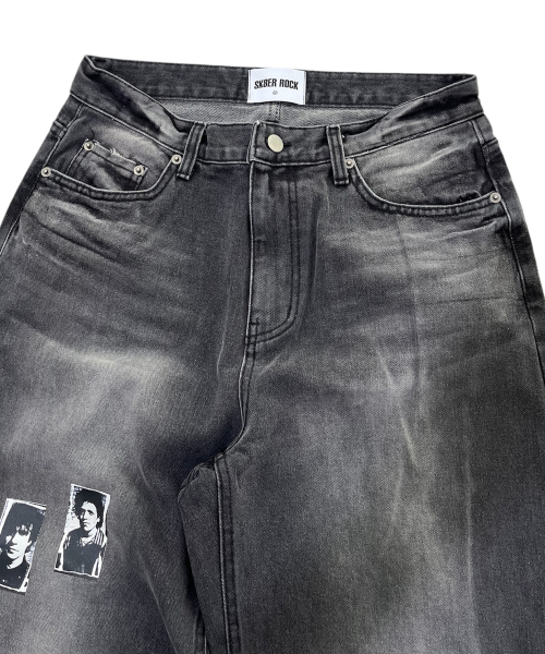 SK8ER ROCK(スケーターロック)の「LOST ARCHIVE ブラックワイドジーンズ (ウォッシュドブラック)(デニムパンツ・メンズ・その他・SMALL/MEDIUM/LARGE)」の3枚目の写真