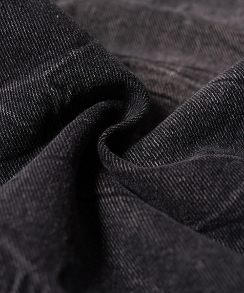 1111clothing(ワンフォークロージング)の「グランジ セミワイド ストレートデニムパンツ / Grunge Semi-Wide Straight Denim Pants(デニムパンツ・メンズ・ブラック・L/M)」の11枚目の写真
