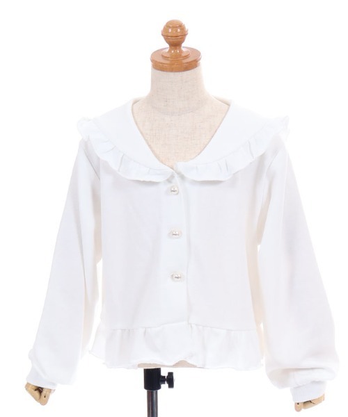 axes femme（アクシーズファム）の「レースアップセーラーブルゾン（カーディガン/ボレロ・レディース・ネイビー/ホワイト・LARGE/MEDIUM/X-LARGE）」の3枚目の写真