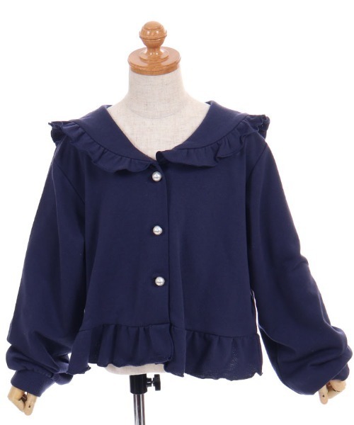 axes femme（アクシーズファム）の「レースアップセーラーブルゾン（カーディガン/ボレロ・レディース・ネイビー/ホワイト・LARGE/MEDIUM/X-LARGE）」の11枚目の写真