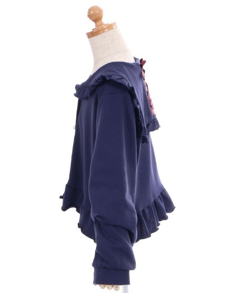 axes femme（アクシーズファム）の「レースアップセーラーブルゾン（カーディガン/ボレロ・レディース・ネイビー/ホワイト・LARGE/MEDIUM/X-LARGE）」の12枚目の写真