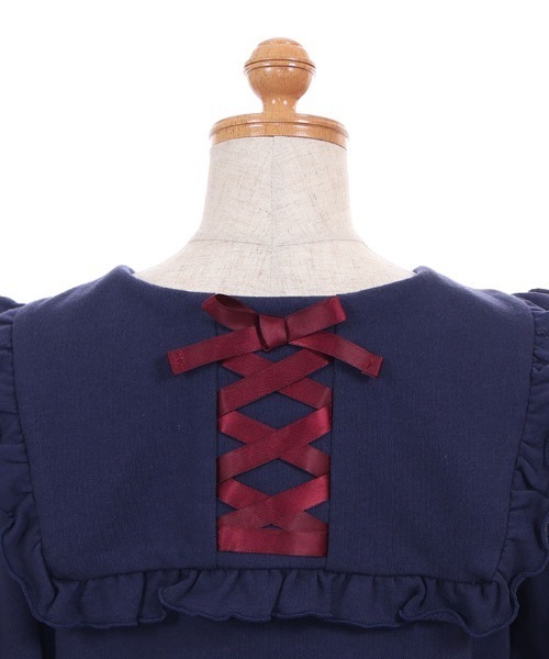 axes femme（アクシーズファム）の「レースアップセーラーブルゾン（カーディガン/ボレロ・レディース・ネイビー/ホワイト・LARGE/MEDIUM/X-LARGE）」の17枚目の写真