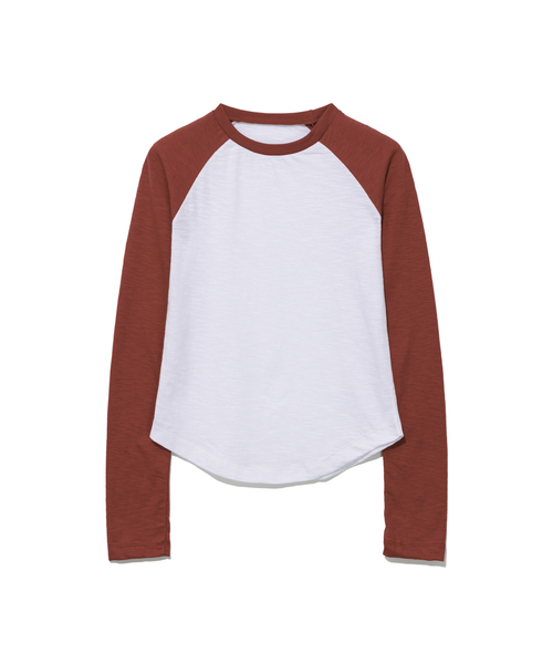 MOAA(モア)の「20,S スラブラグランTシャツ.(Tシャツ/カットソー・レディース・ライトグレー/スカイブルー/ブラック/レッド/オレンジ/ミント/マスタード/チャコール・FREE)」の7枚目の写真