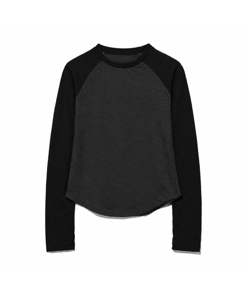 MOAA(モア)の「20,S スラブラグランTシャツ.(Tシャツ/カットソー・レディース・ライトグレー/スカイブルー/ブラック/レッド/オレンジ/ミント/マスタード/チャコール・FREE)」の1枚目の写真