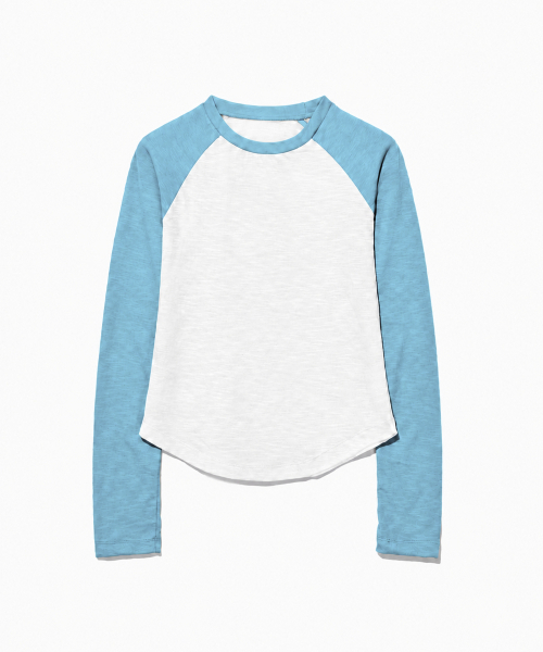 MOAA(モア)の「20,S スラブラグランTシャツ.(Tシャツ/カットソー・レディース・ライトグレー/スカイブルー/ブラック/レッド/オレンジ/ミント/マスタード/チャコール・FREE)」の10枚目の写真