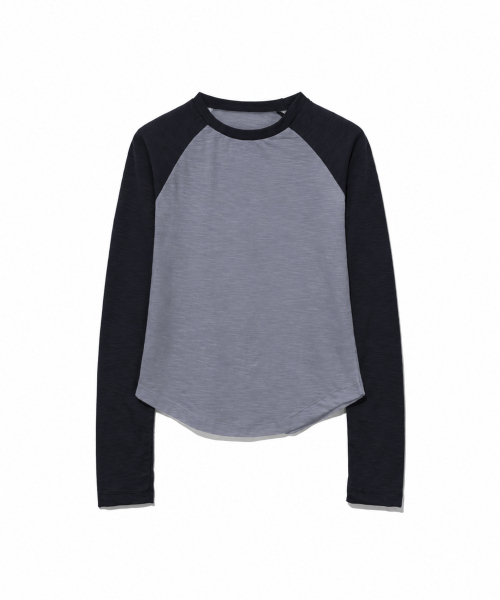 MOAA(モア)の「20,S スラブラグランTシャツ.(Tシャツ/カットソー・レディース・ライトグレー/スカイブルー/ブラック/レッド/オレンジ/ミント/マスタード/チャコール・FREE)」の11枚目の写真