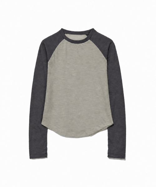MOAA(モア)の「20,S スラブラグランTシャツ.(Tシャツ/カットソー・レディース・ライトグレー/スカイブルー/ブラック/レッド/オレンジ/ミント/マスタード/チャコール・FREE)」の12枚目の写真