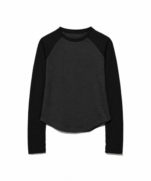MOAA(モア)の「20,S スラブラグランTシャツ.(Tシャツ/カットソー・レディース・ライトグレー/スカイブルー/ブラック/レッド/オレンジ/ミント/マスタード/チャコール・FREE)」の13枚目の写真