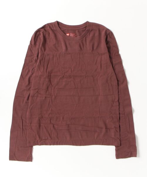 HANES（ヘインズ）の「Hanes/2P Japan Fit for HER ロングスリーブT（Tシャツ/カットソー・レディース・その他1/その他2・M）」の3枚目の写真