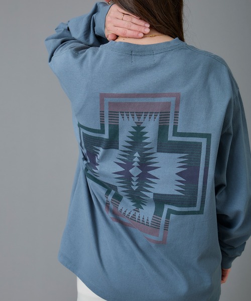 PENDLETON(ペンドルトン)の「PENDLETON/ペンドルトン バックプリント ロングスリーブ Tシャツ(Tシャツ/カットソー・メンズ・ライトブルー/オフホワイト/ライトグレー/ブラック・LARGE/SMALL/MEDIUM)」の1枚目の写真
