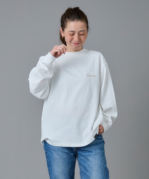 PENDLETON(ペンドルトン)の「PENDLETON/ペンドルトン バックプリント ロングスリーブ Tシャツ(Tシャツ/カットソー・メンズ・ライトブルー/オフホワイト/ライトグレー/ブラック・LARGE/SMALL/MEDIUM)」の7枚目の写真