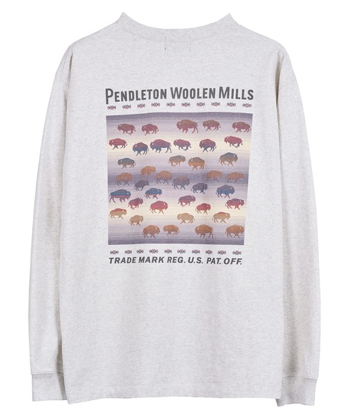 PENDLETON(ペンドルトン)の「PENDLETON/ペンドルトン バックプリント ロングスリーブ Tシャツ(Tシャツ/カットソー・メンズ・ライトブルー/オフホワイト/ライトグレー/ブラック・LARGE/SMALL/MEDIUM)」の12枚目の写真