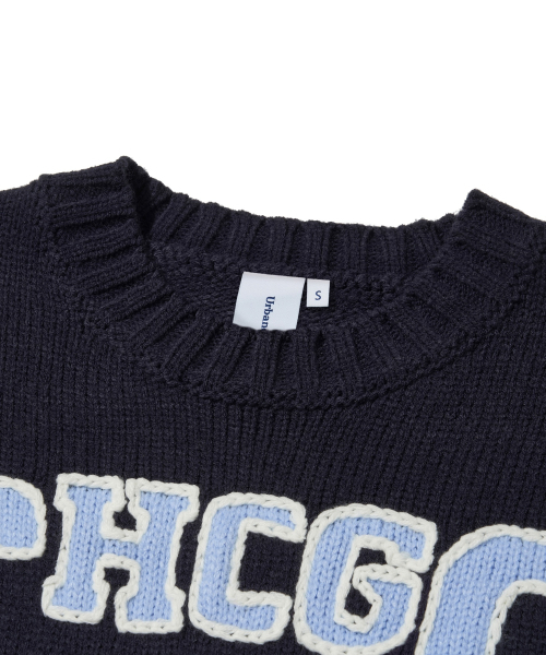 URBANDTYPE(アーバンディタイプ)の「シカゴアスレチック クルーネックニット_ネイビー(ニット/セーター・レディース・その他・LARGE/MEDIUM/SMALL/X-LARGE)」の3枚目の写真