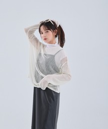 QUEEN SHOP（クイーンショップ）の「透かし編みワイドニットトップス（ニット/セーター）」