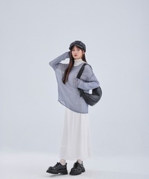 QUEEN SHOP（クイーンショップ）の「透かし編みワイドニットトップス（ニット/セーター）」