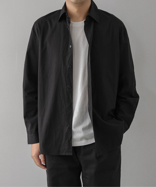 La-gemme（ラジェム）の「ユニセックス オーバーサイズシャツ/ベーシック/シンプル（シャツ/ブラウス・レディース・ホワイト/ブラック/ブラウン・L-XL/S-M）」の5枚目の写真