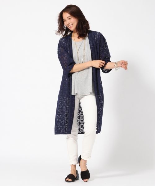 GLOBAL WORK（グローバルワーク）の「オーガニックAラインノースリーブ/709717（Tシャツ/カットソー・レディース・ホワイト/レッド/ダークグレー/ダークブルー/グレー/ライトブルー・MEDIUM/LARGE）」の9枚目の写真