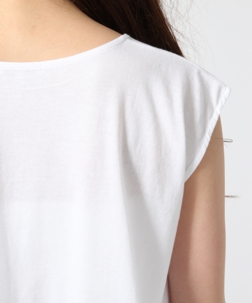 GLOBAL WORK（グローバルワーク）の「オーガニックAラインノースリーブ/709717（Tシャツ/カットソー・レディース・ホワイト/レッド/ダークグレー/ダークブルー/グレー/ライトブルー・MEDIUM/LARGE）」の7枚目の写真