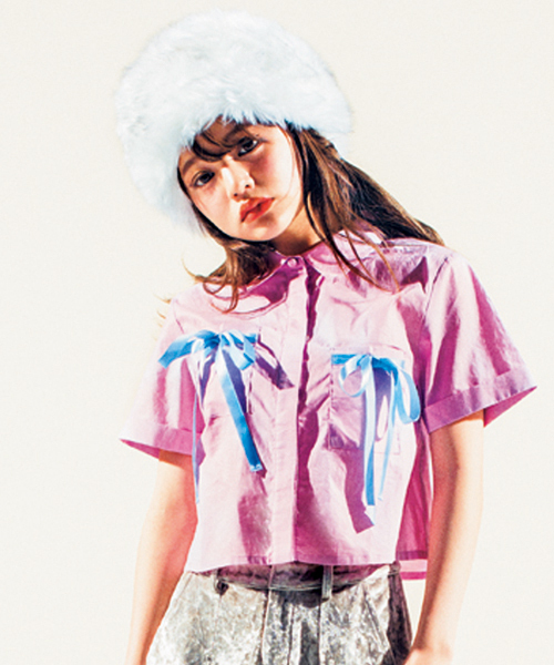 merry jenny（メリージェニー）の「リボンシャツ（シャツ/ブラウス・レディース・ブラック/オフホワイト/ピンク・FREE）」の13枚目の写真