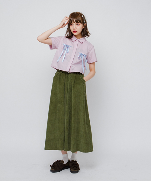 merry jenny（メリージェニー）の「リボンシャツ（シャツ/ブラウス・レディース・ブラック/オフホワイト/ピンク・FREE）」の17枚目の写真