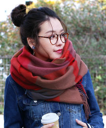 reca | 《GINGER11月号掲載アイテム》チェック柄大判ストール(ストール/ショール)