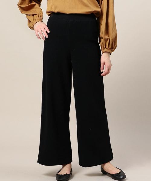 BEAUTY&YOUTH UNITED ARROWS（ビューティーアンドユースユナイテッドアローズ）の「BY リブワイドパンツ◆（その他パンツ・レディース・ブラック/グレー・FREE）」の2枚目の写真