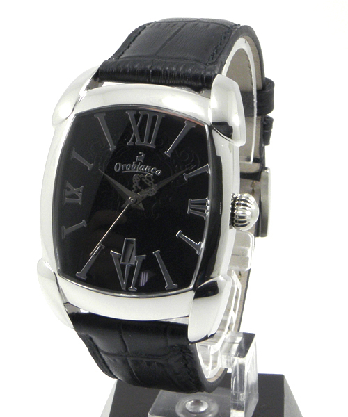 Orobianco(オロビアンコ)の「RETTANGORA(アナログ腕時計・メンズ・ホワイト/ブラック/ブラウン/ネイビー・FREE)」の2枚目の写真