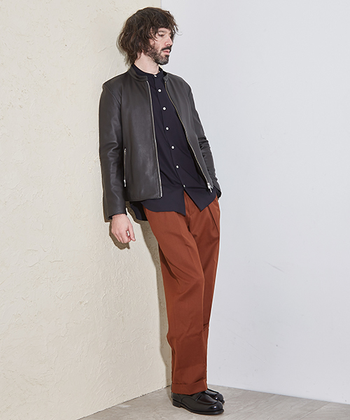 UNITED TOKYO（ユナイテッドトウキョウ）の「ハイカウントワイド2タックスラックス（その他パンツ・メンズ・ダークグレー/ブラック/キャメル・1/3/2）」の16枚目の写真