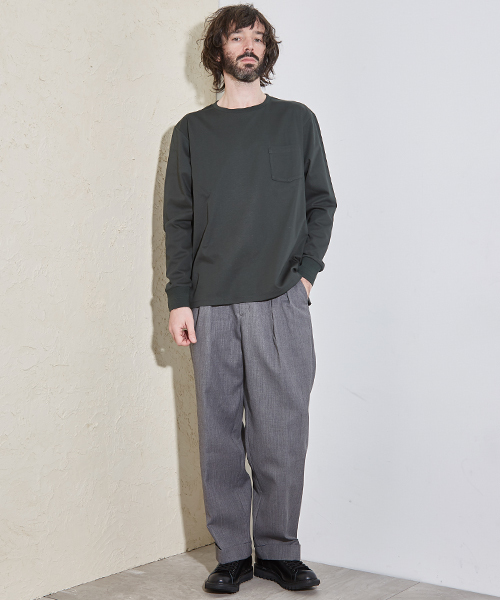 UNITED TOKYO（ユナイテッドトウキョウ）の「ハイカウントワイド2タックスラックス（その他パンツ・メンズ・ダークグレー/ブラック/キャメル・1/3/2）」の20枚目の写真