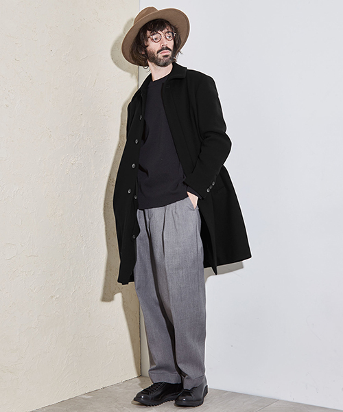 UNITED TOKYO（ユナイテッドトウキョウ）の「ハイカウントワイド2タックスラックス（その他パンツ・メンズ・ダークグレー/ブラック/キャメル・1/3/2）」の18枚目の写真